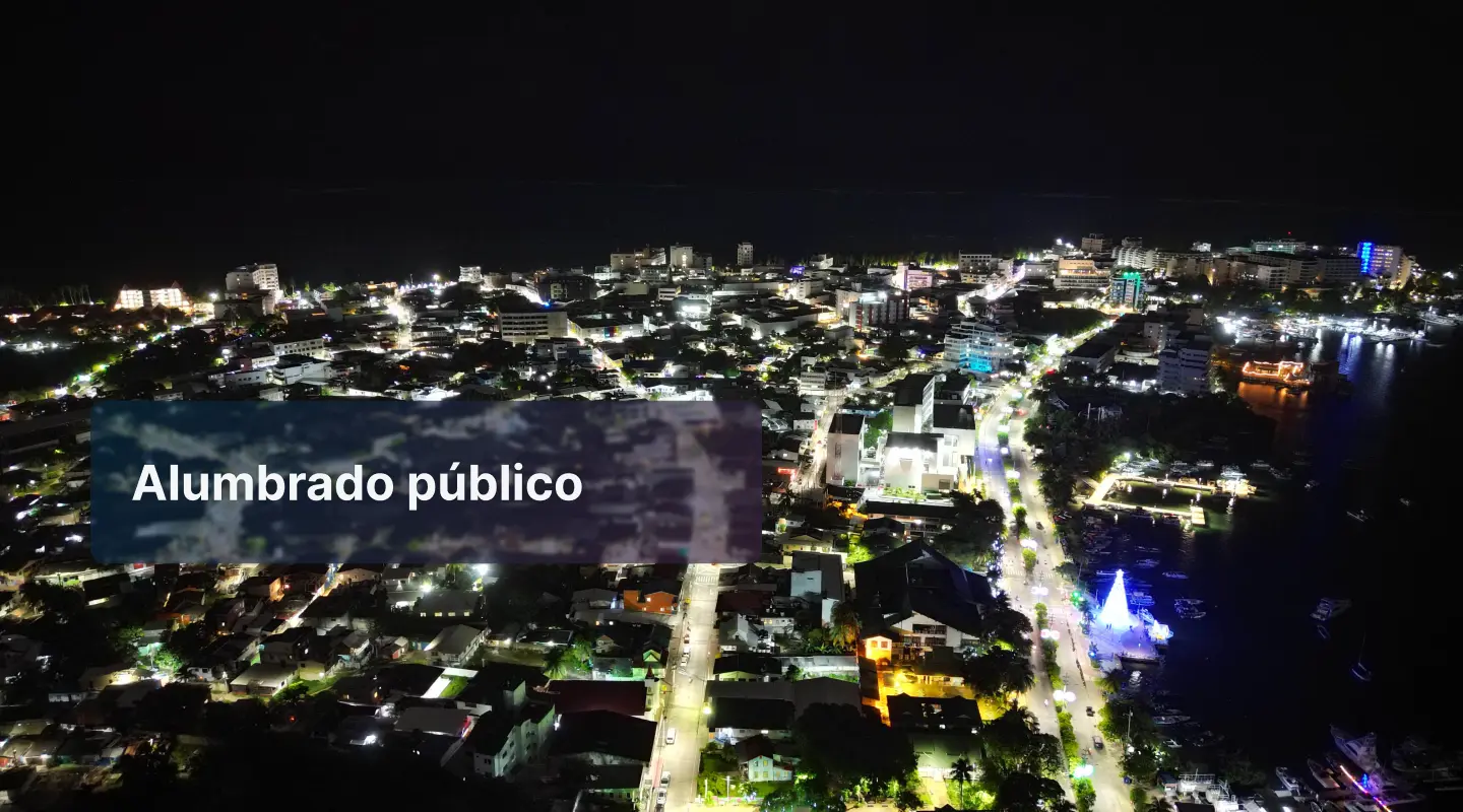 Alumbrado público de EMDESAI en San Andrés Isla